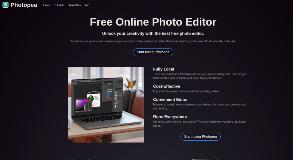 2. Photopea (Free Browser-Based)