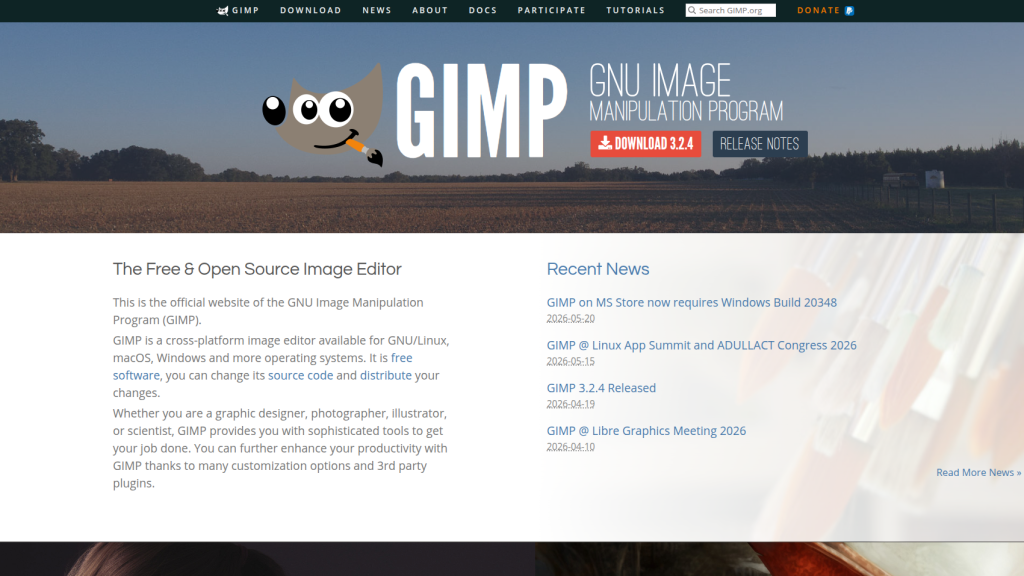 4. Gimp (Free Desktop, Open-Source)