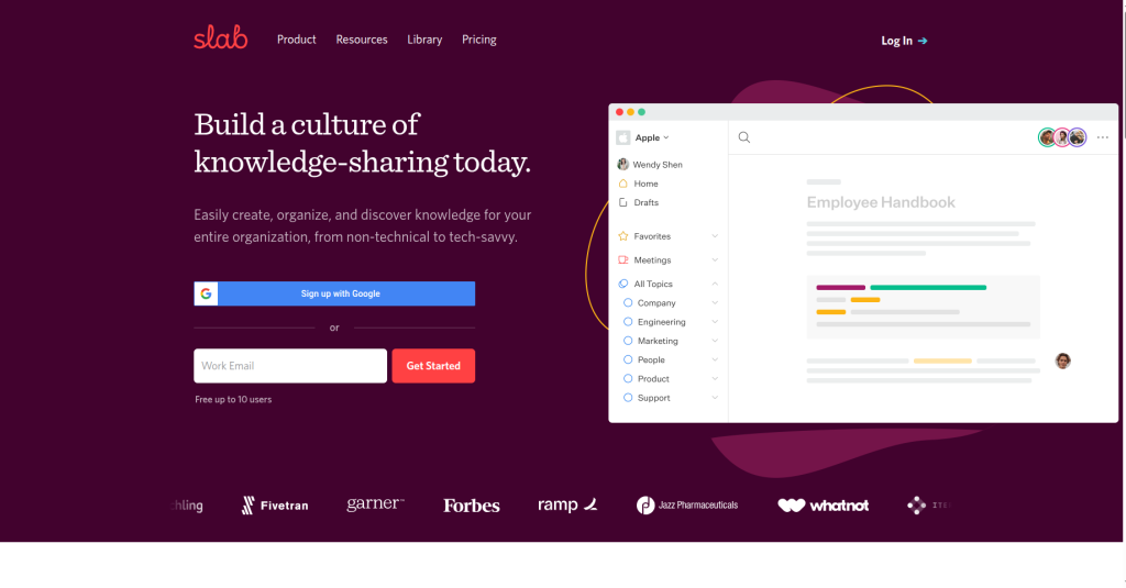 8. Slab — Best for Team Knowledge Bases