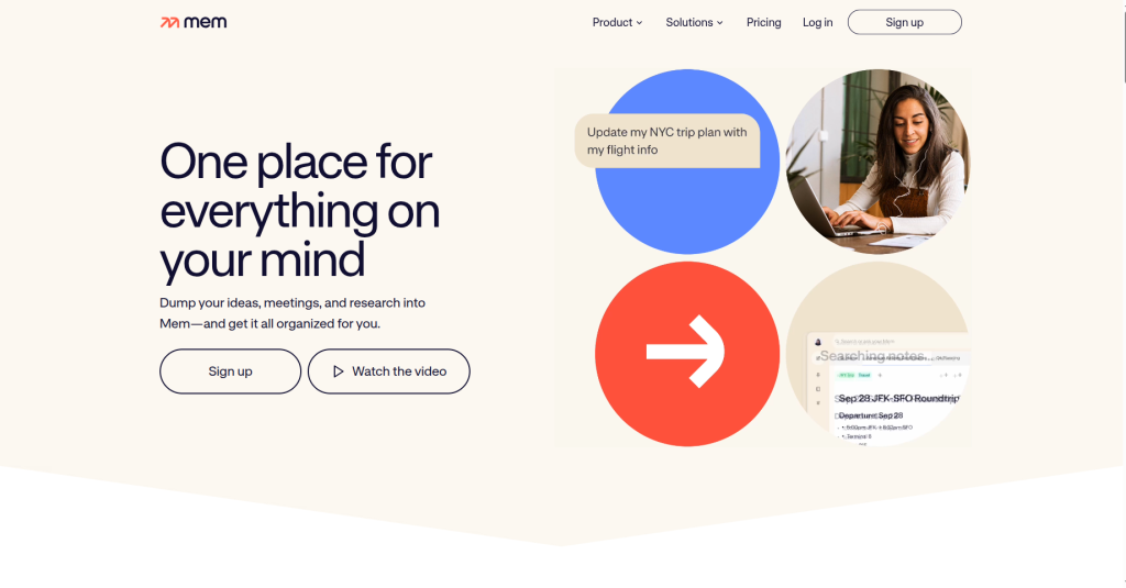 5. Mem AI — Best for Automatic Knowledge Organization