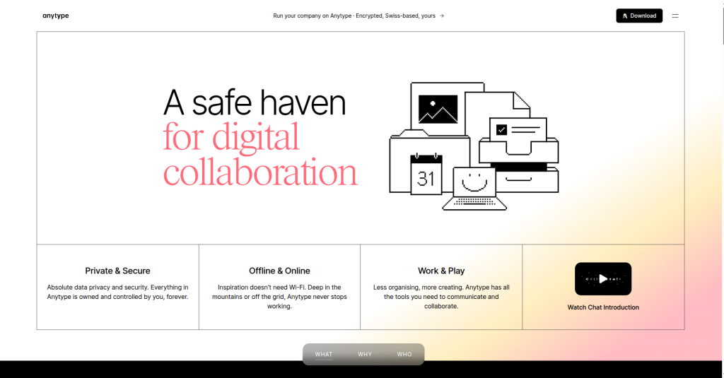 7. Anytype — Best for Privacy-First Users