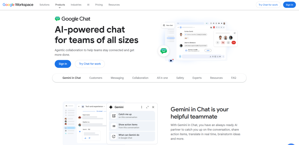 2. Google Chat (Google Workspace)