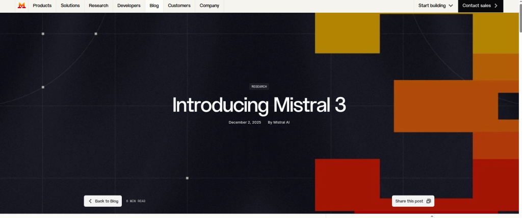 Mistral Large 3: Best Open-Weight from Europe