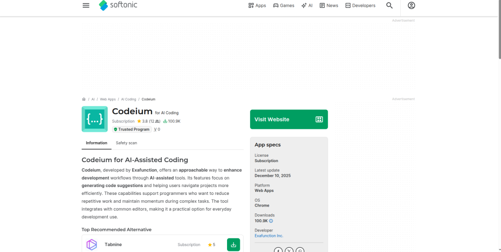 Codeium (Windsurf Free / Codeium Extension)