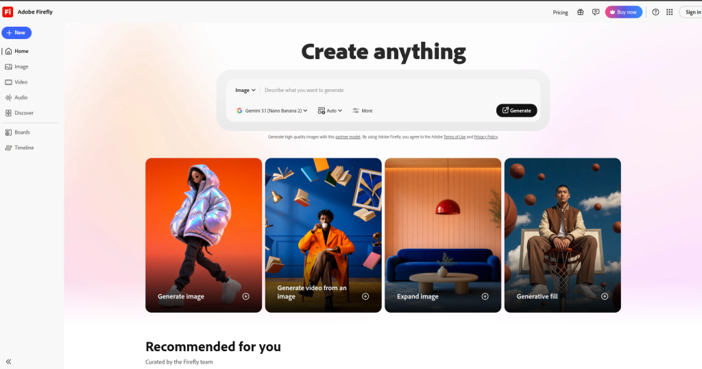 6. Adobe Firefly: Best for Commercial Use