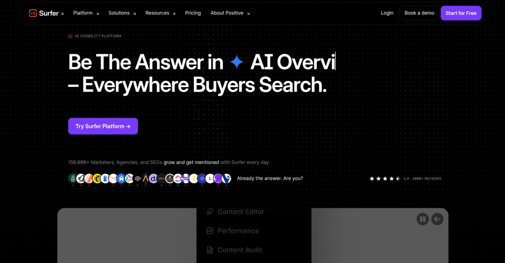 4. Surfer SEO — Best for Content Optimization