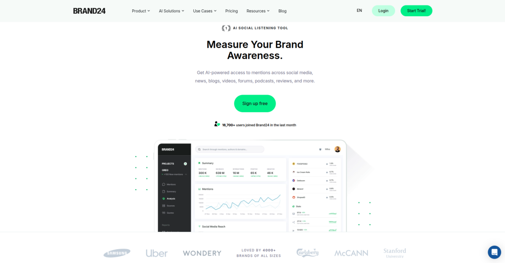 10. Brand24 — Best for Sentiment and Reputation Monitoring