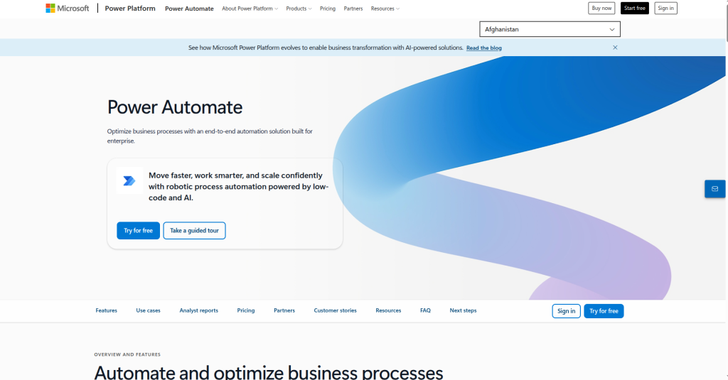 4. Microsoft Power Automate