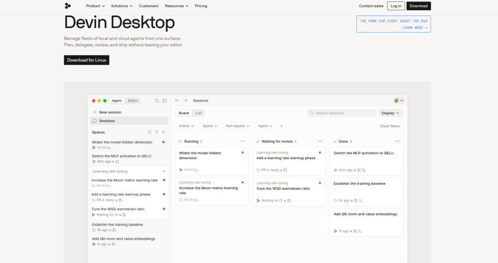 2. Windsurf/Devin Desktop: Best for Cloud Agents Inside an IDE